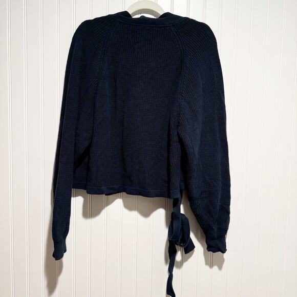 Kowtow Navy Blue Composure Cardigan Wrap Ballet Size Large - Picture 6 of 6